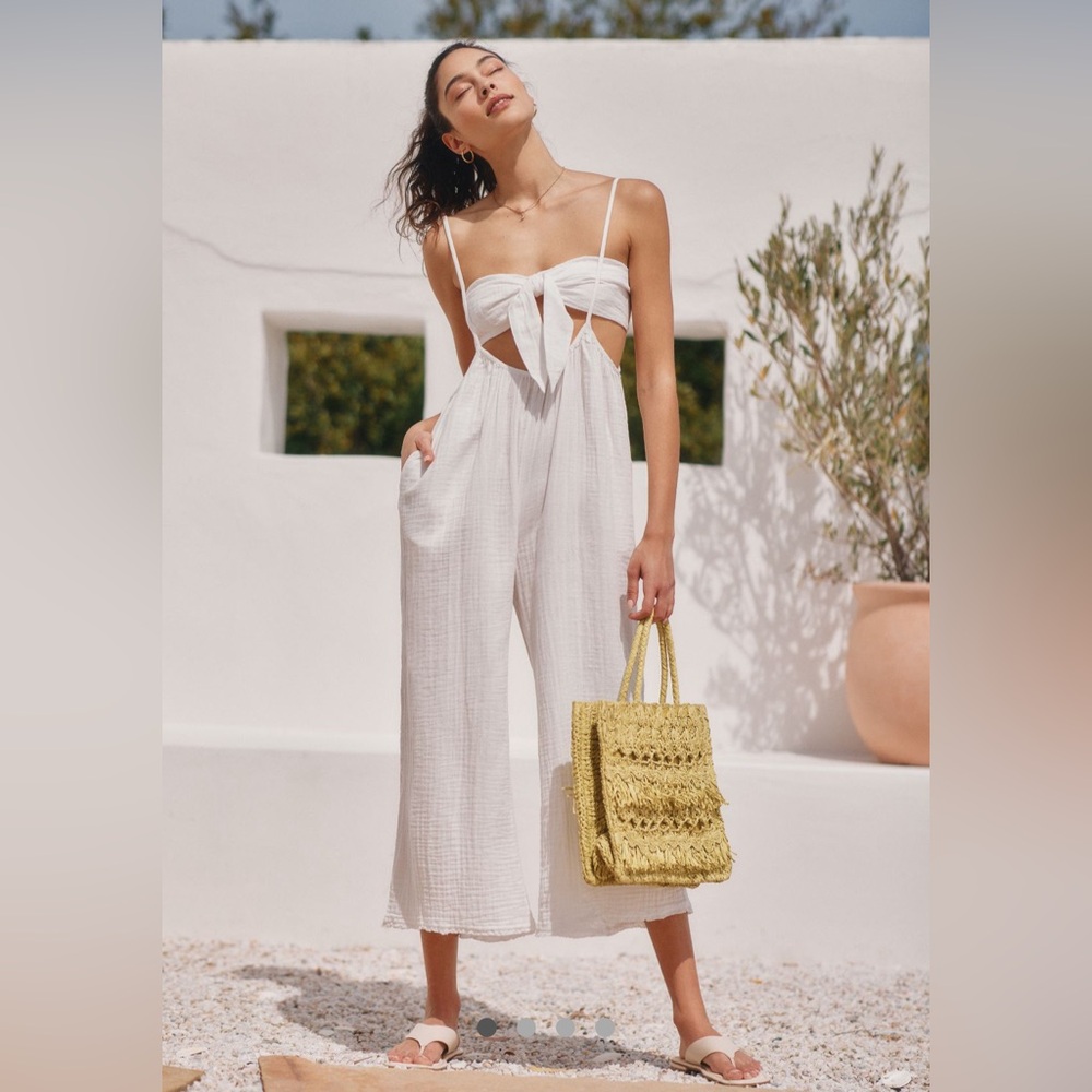 Anthropologie The Wrenley Suspender Pant Set